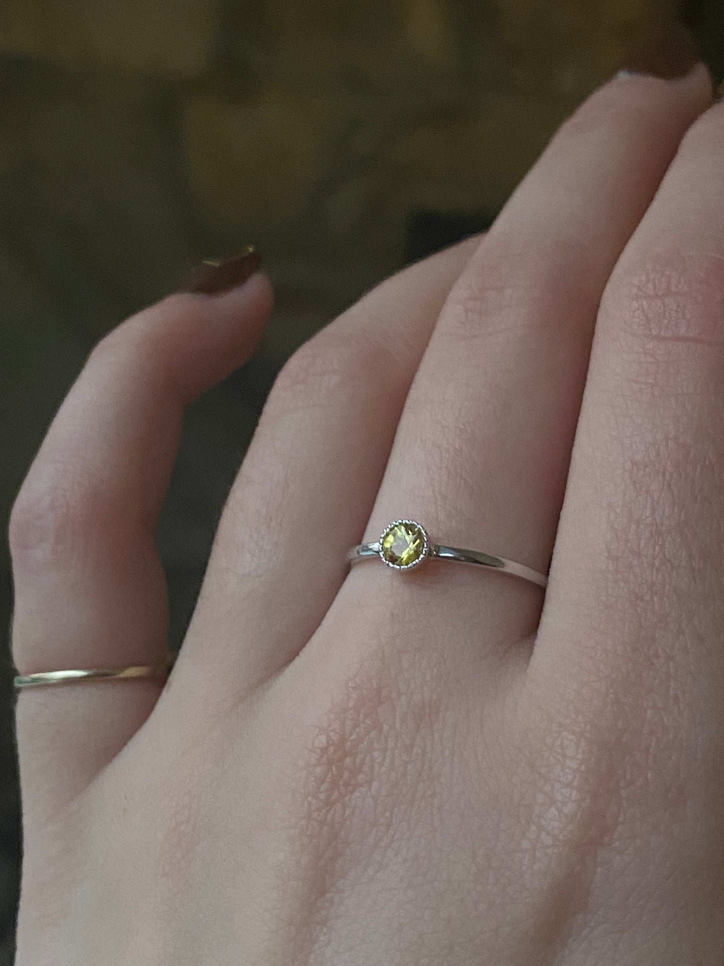 14K Yellow Sapphire Ring