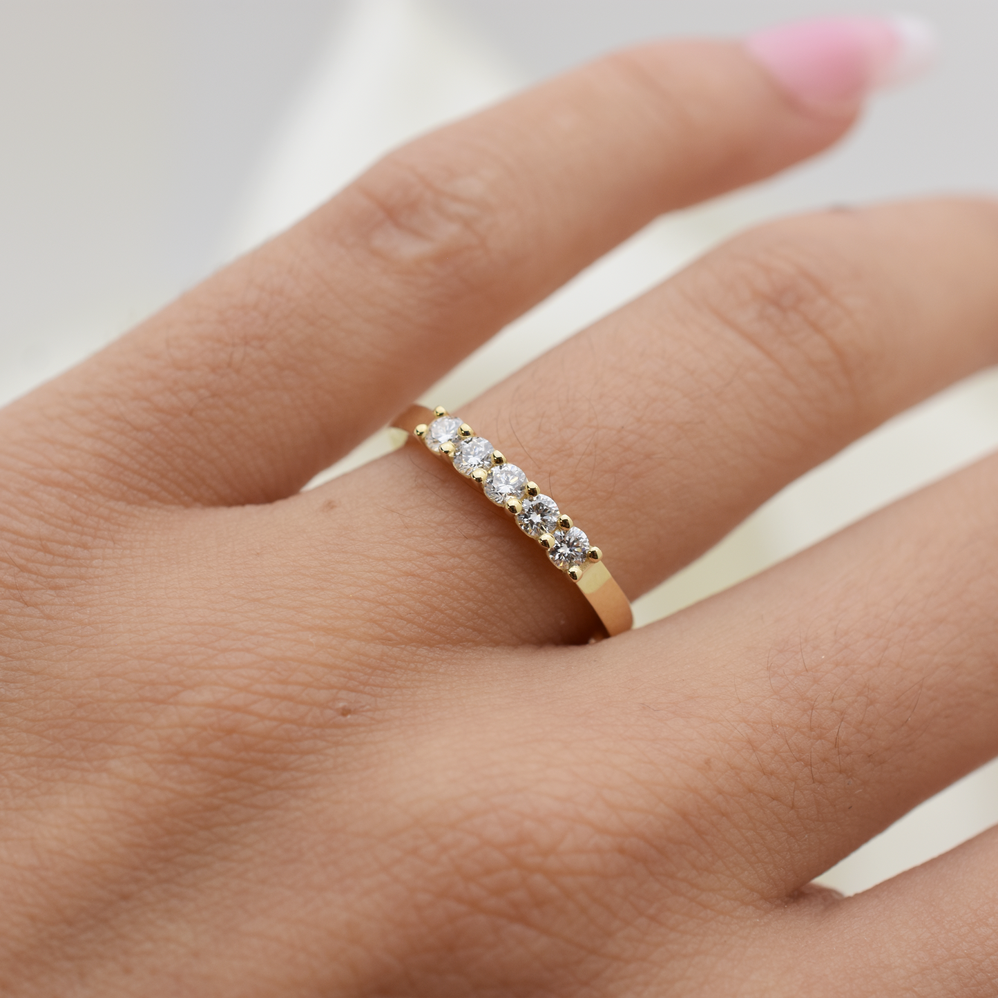 14k Diamond Wedding Band 0.35ct Total Weight