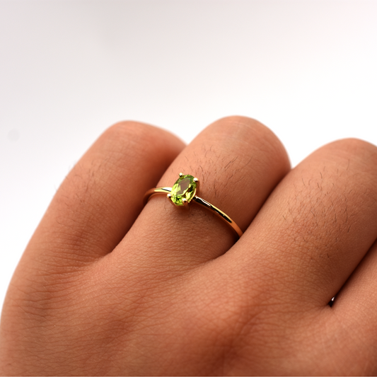 14k Peridot Ring