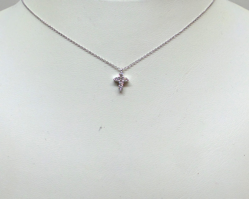 14K Gold Mini Diamond Cross