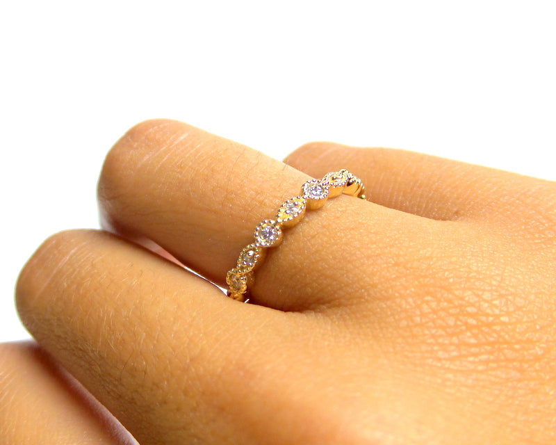 14K Gold Diamond Eternity Band