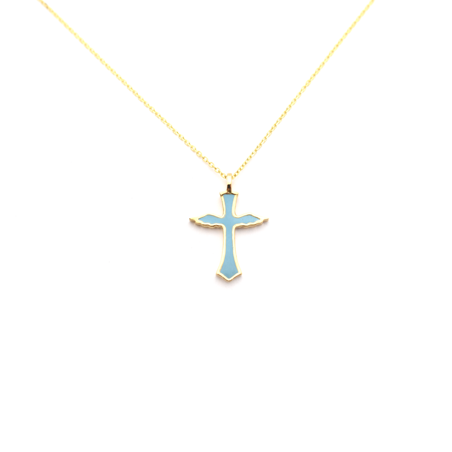 14k Angel Wing Cross