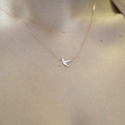 14k Humming Bird Necklace