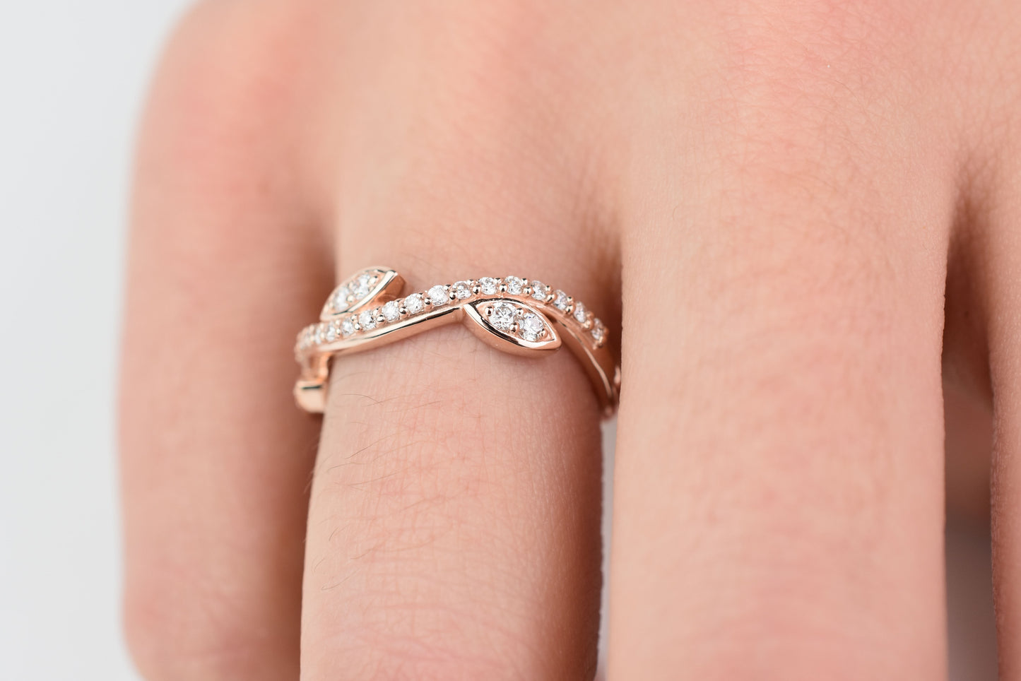 14K Gold Diamond Branch Ring