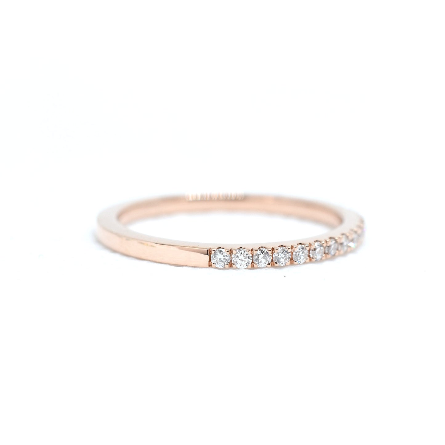 14K Rose Gold Diamond Wedding Band