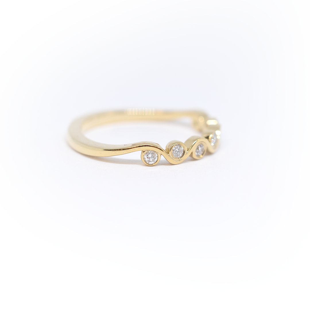 14k Diamond Stackable Wedding Band