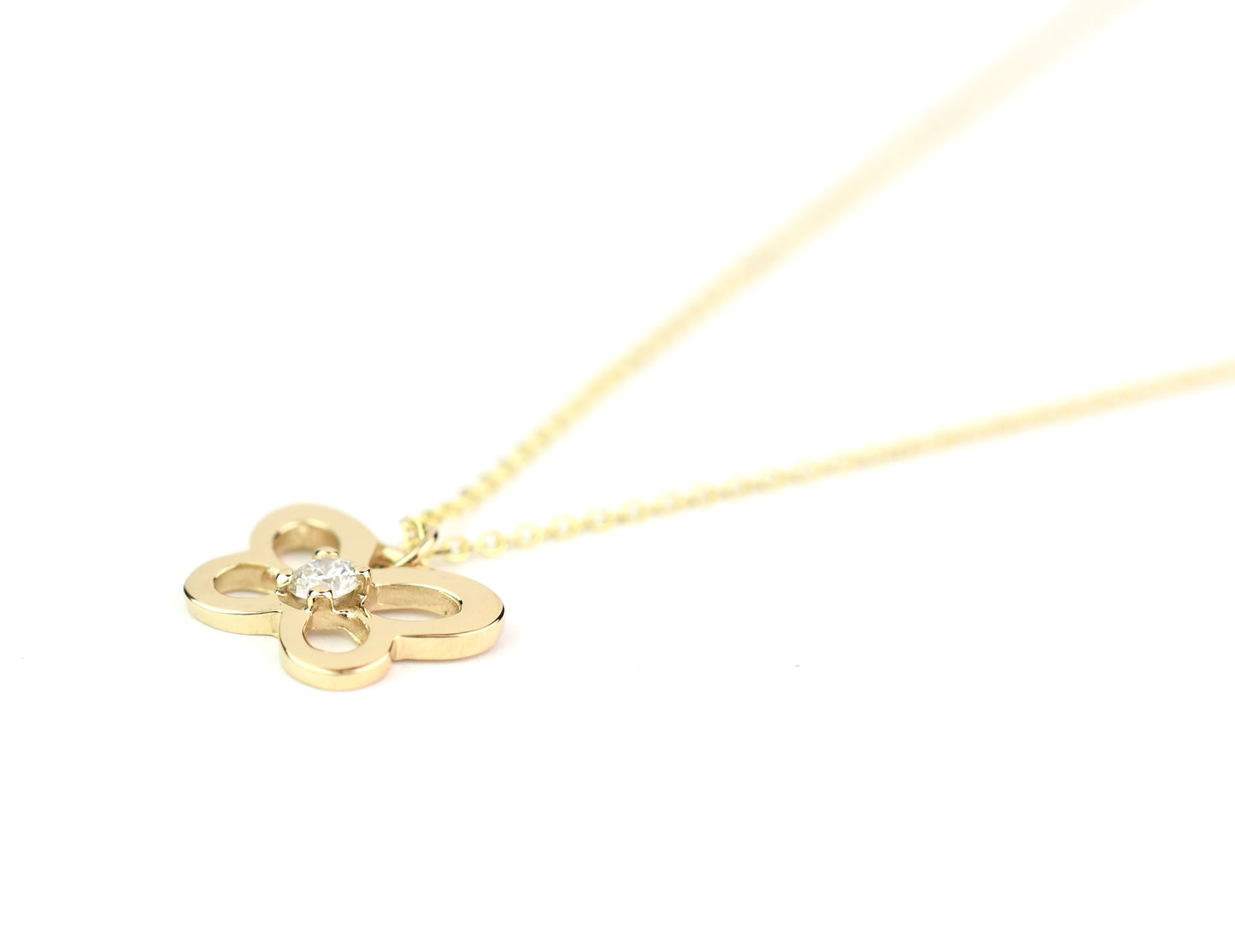 14K Diamond Butterfly Necklace