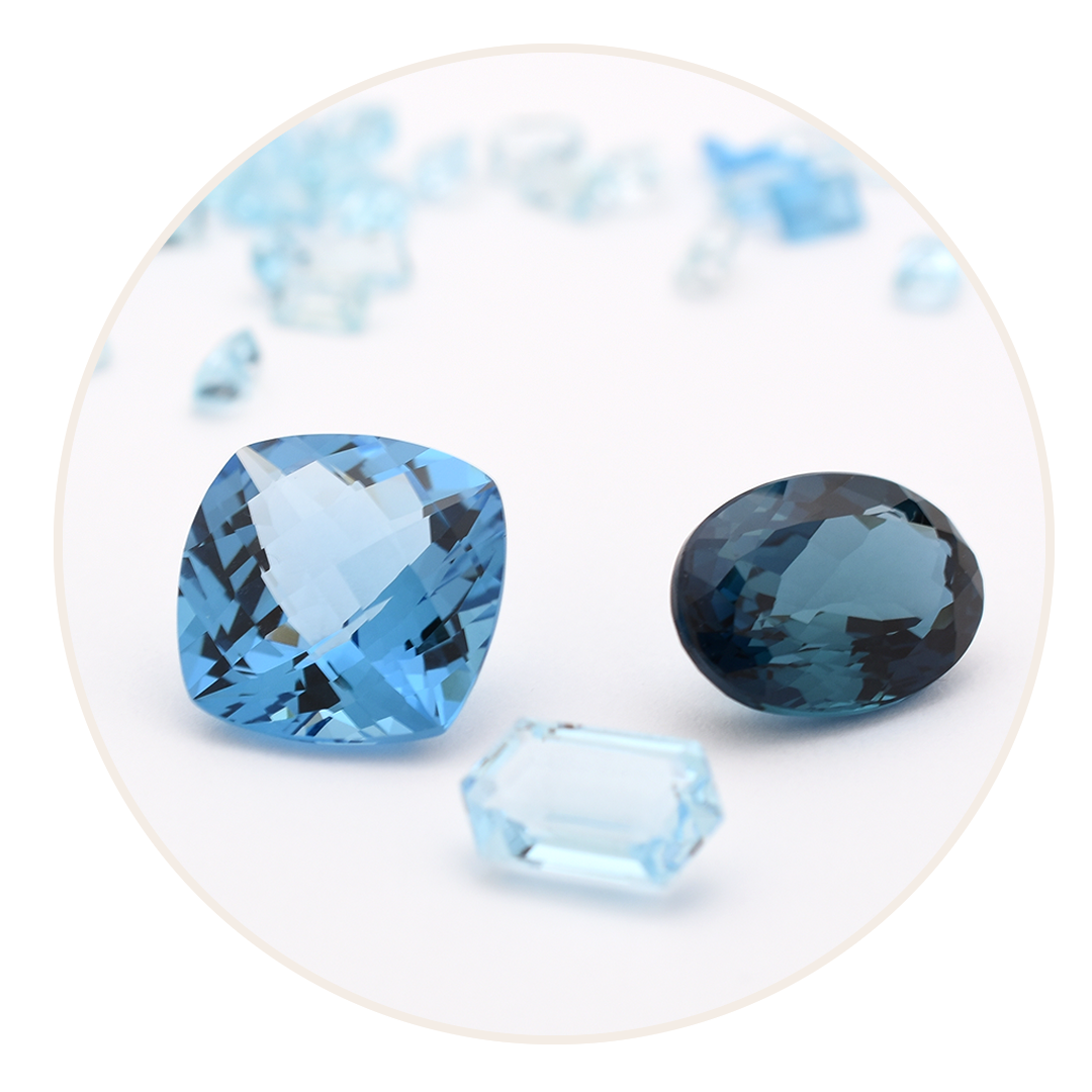 December Birthstone Blue Topaz by Diamond For Love