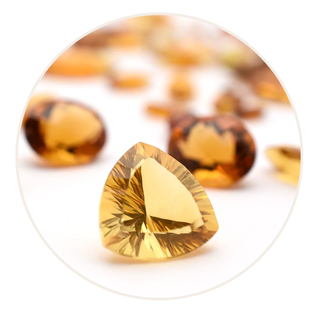 November Birthstone Yellow Topaz / Citrine by Diamond For Love