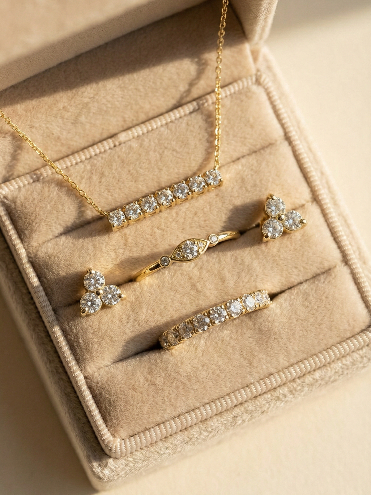 Best Selling Diamond Prong and Bezel Necklaces 14 Karat Gold By Diamond For Love