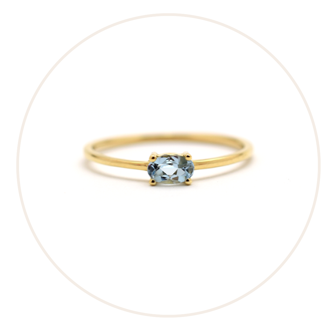 March Birthstone Aquamarine by Diamond For Love
