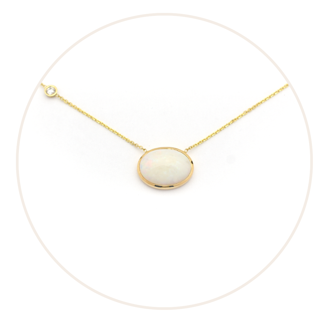 October Birthstone Opal by Diamond For Love