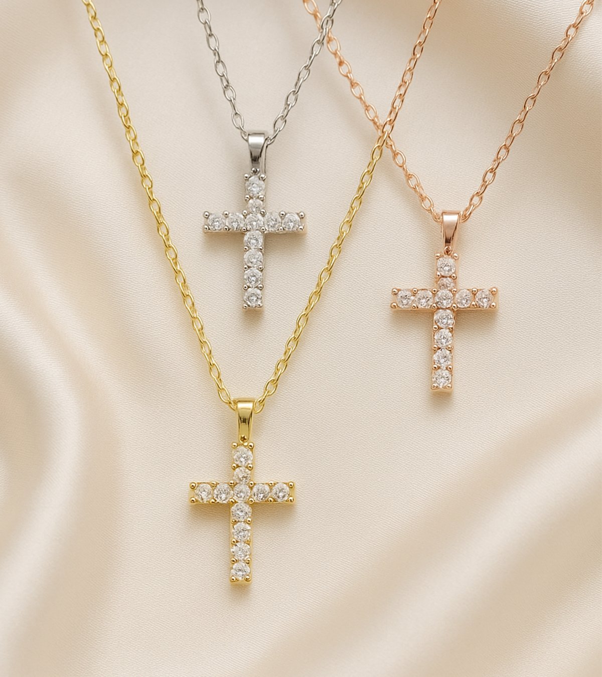 Diamond Minimalist Crosses by Diamond For Love