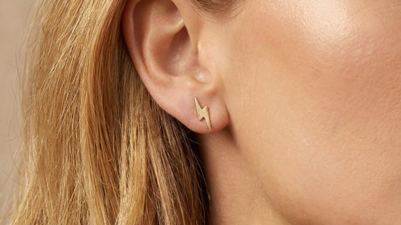 14k Gold Diamond Earrings by Diamond For Love