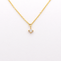 14k 0.06ct Diamond Prong Necklace