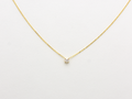 Diamond solitaire dainty necklace 0.10 ct