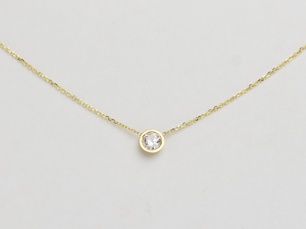 Diamond Bezel solitaire 0.50 carat Necklace