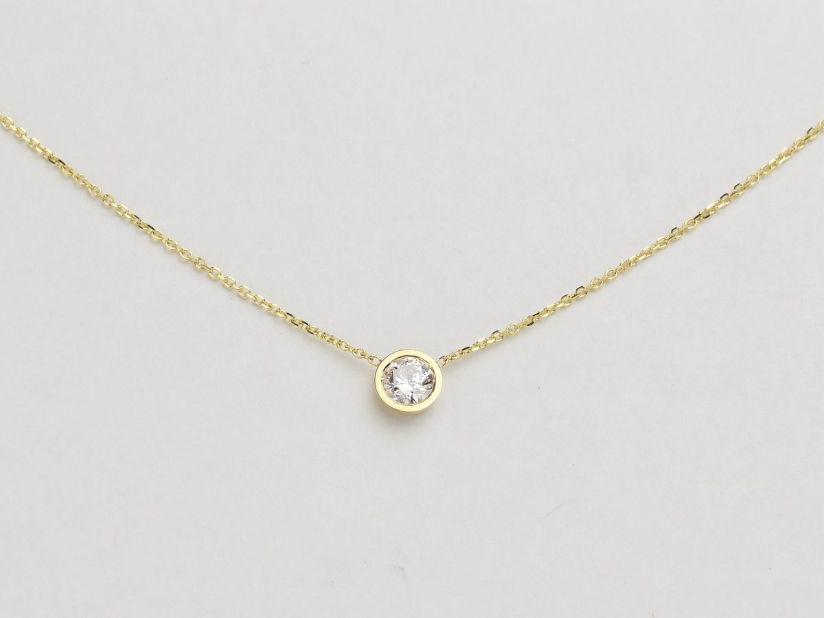 Diamond Bezel solitaire 0.50 carat Necklace