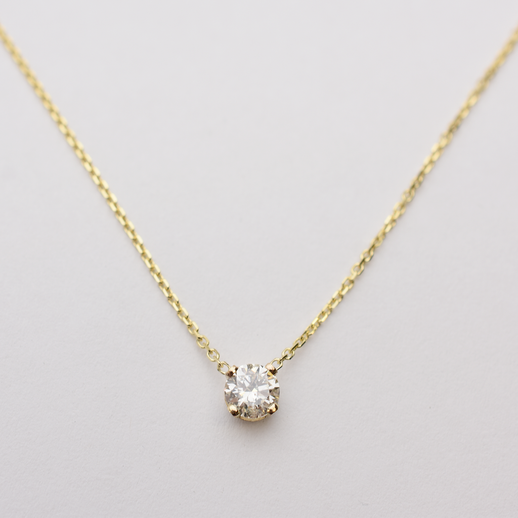 14k Floating Diamond Necklace - 0.50ct