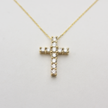 14k gold and diamond ladies cross