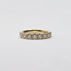 diamond wedding band - 14k solid gold diamond wedding ring - bridal ring - ladies diamond wedding band- 0.90 ct diamond ring