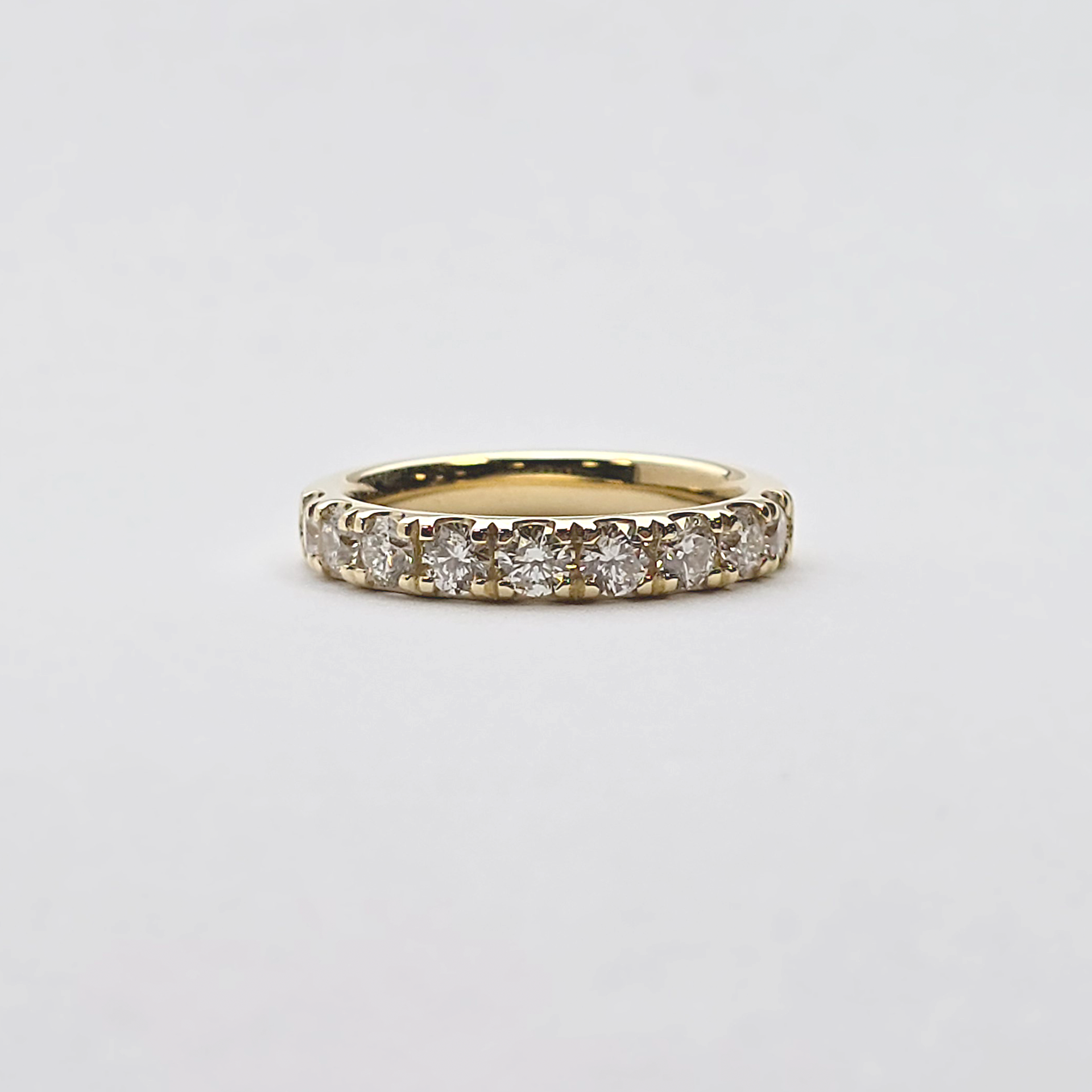 diamond wedding band - 14k solid gold diamond wedding ring - bridal ring - ladies diamond wedding band- 0.90 ct diamond ring