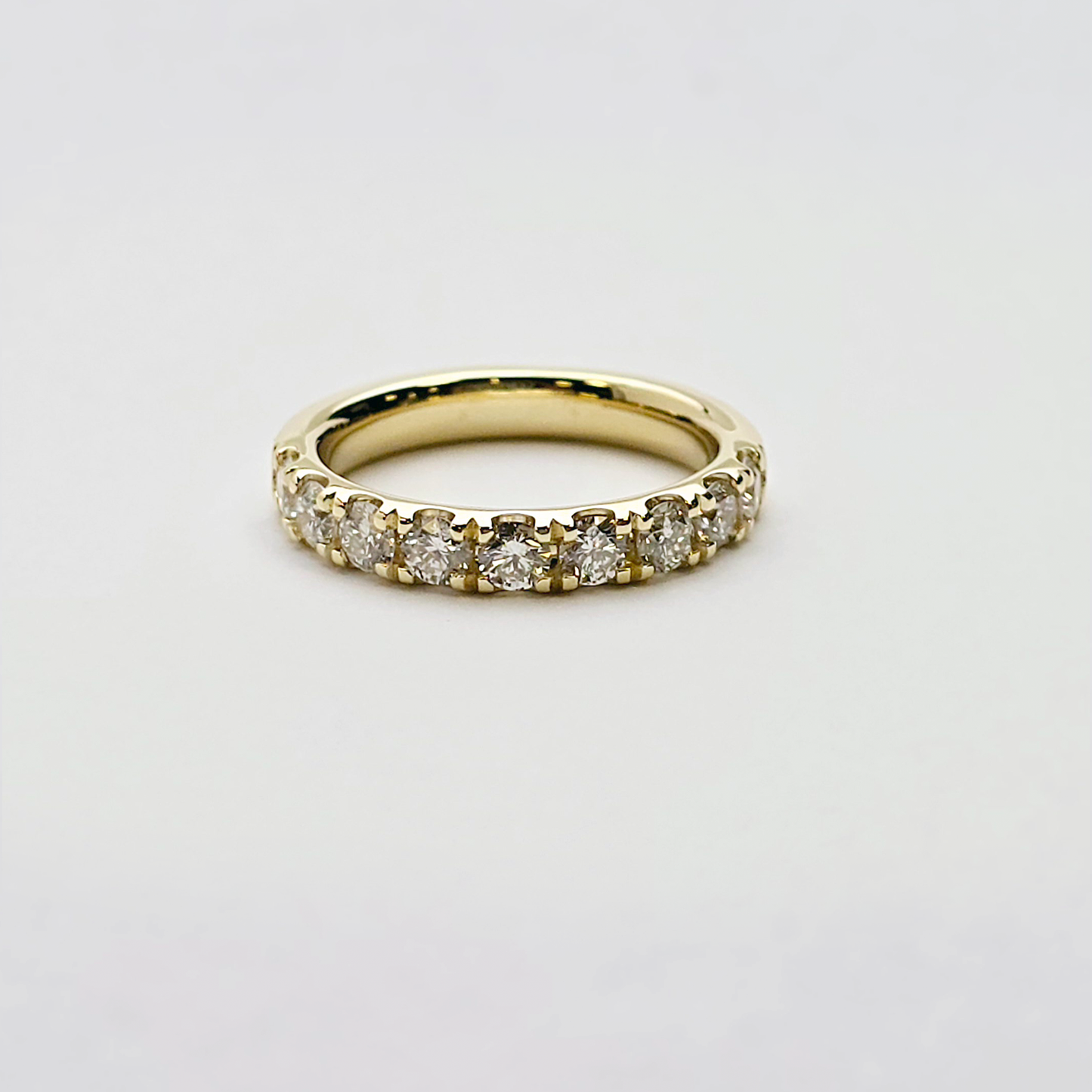 diamond wedding band - 14k solid gold diamond wedding ring - bridal ring - ladies diamond wedding band- 0.90 ct diamond ring
