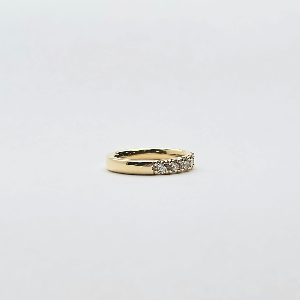 diamond wedding band - 14k solid gold diamond wedding ring - bridal ring - ladies diamond wedding band- 0.90 ct diamond ring