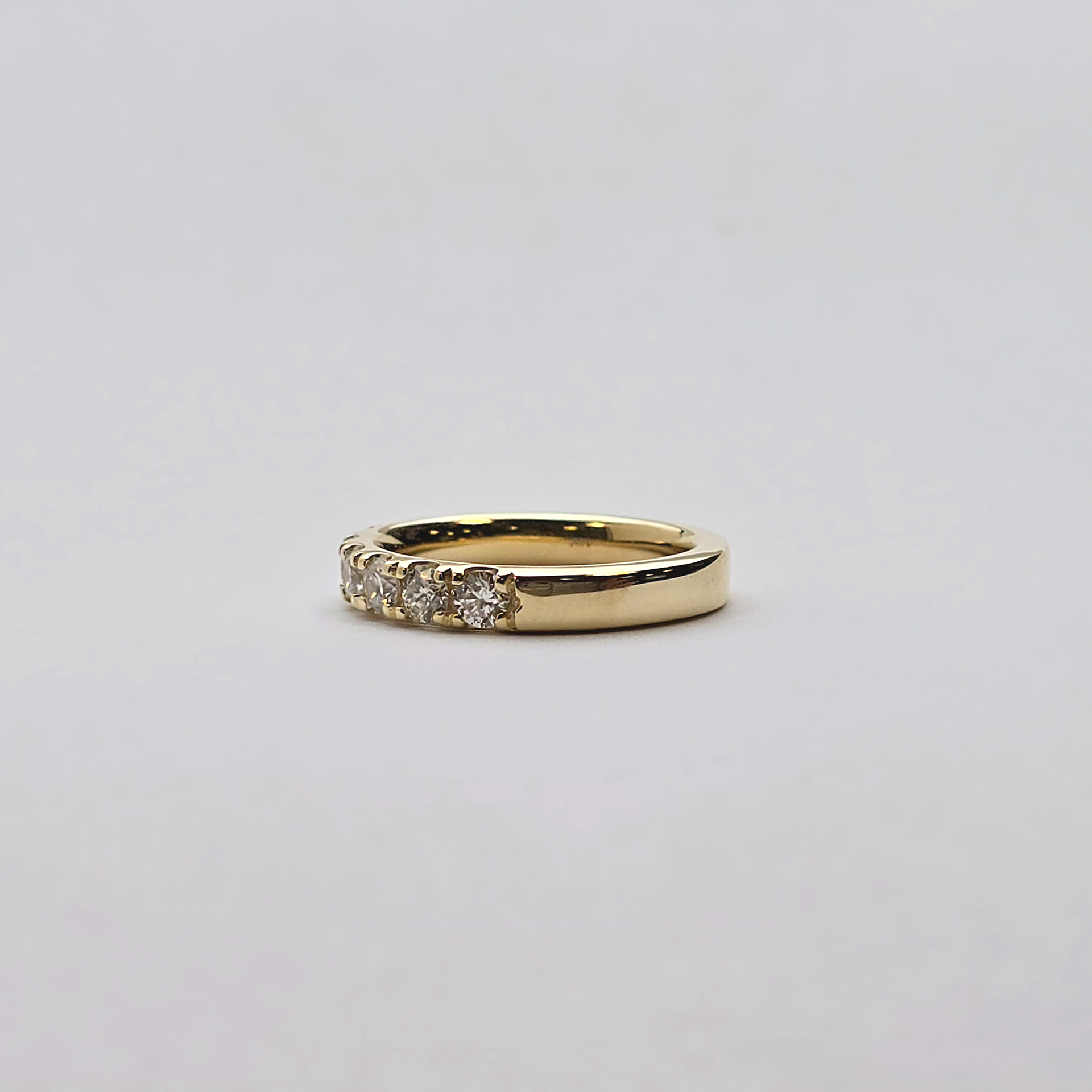 diamond wedding band - 14k solid gold diamond wedding ring - bridal ring - ladies diamond wedding band- 0.90 ct diamond ring