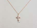 14k bezel set diamond cross for ladies - 14k yellow gold cross - 14 k white gold cross - 14 k rose gold cross - layering cross necklace - statement diamond cross - baptism cross -