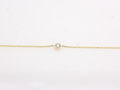 14K Gold 0.10ct Floating Diamond Bezel Bracelet