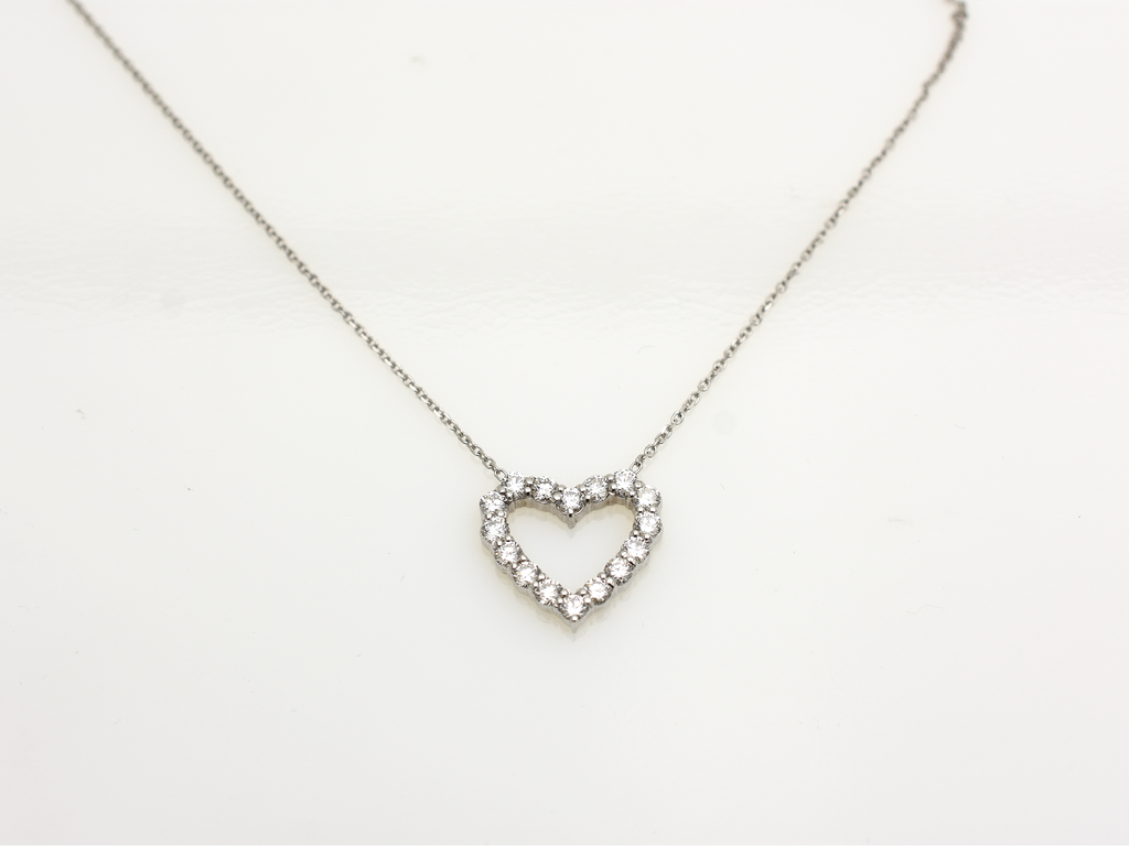 14K Gold Diamond Heart Necklace