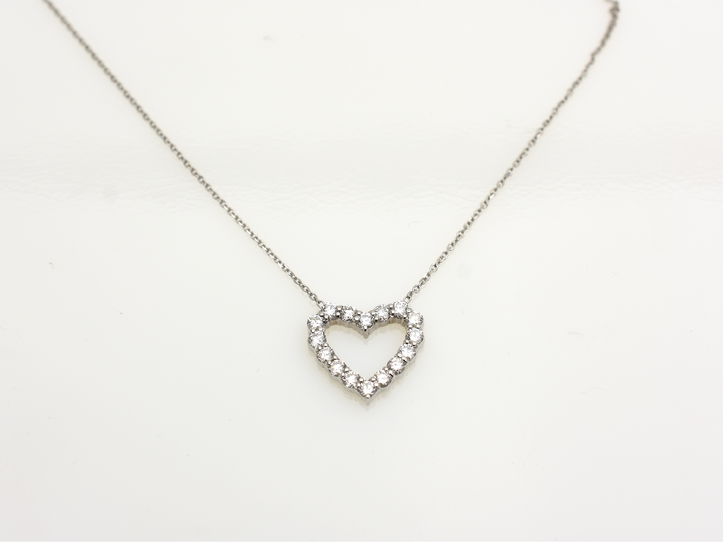 14K Gold Diamond Heart Necklace
