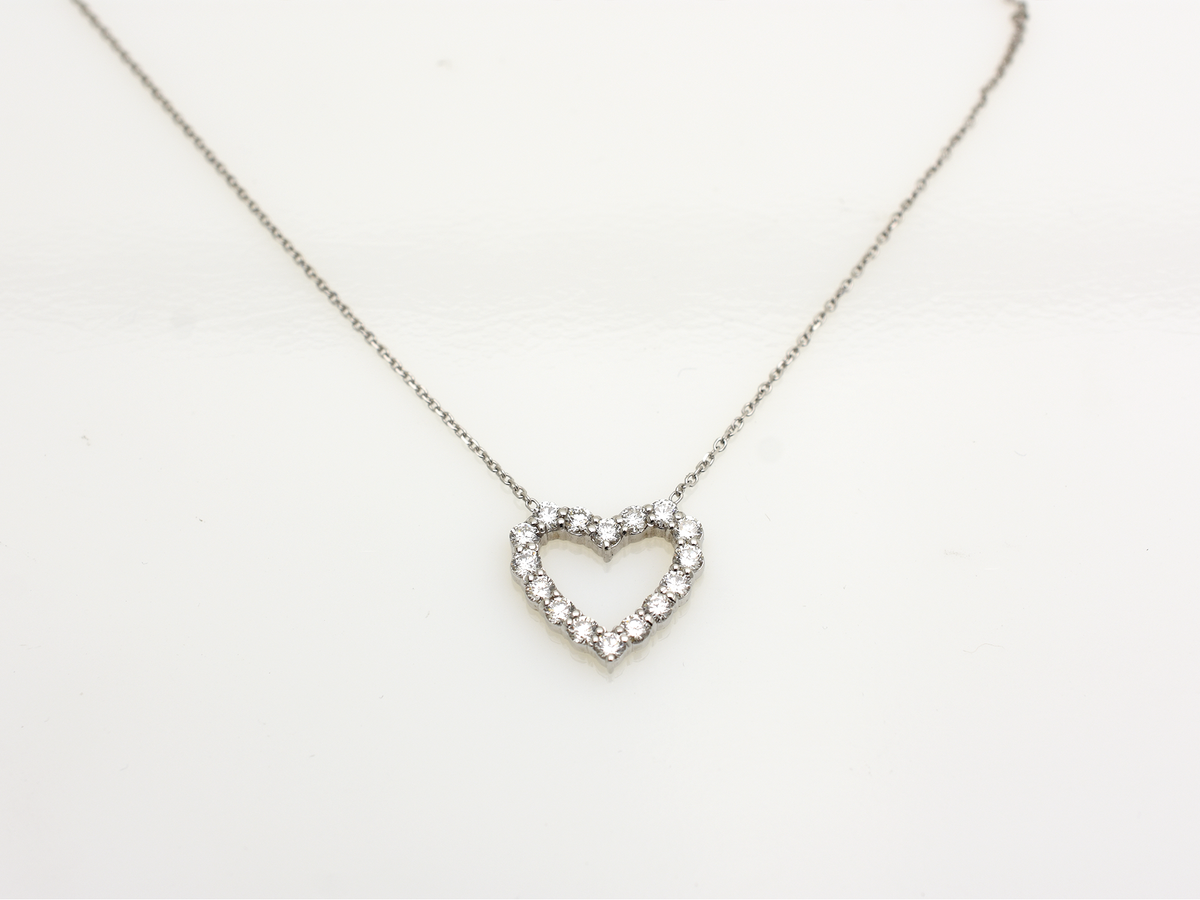 14K Gold Diamond Heart Necklace