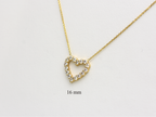 14K Gold Diamond Heart Necklace
