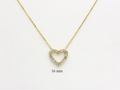14K Gold Diamond Heart Necklace