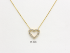 14K Gold Diamond Heart Necklace