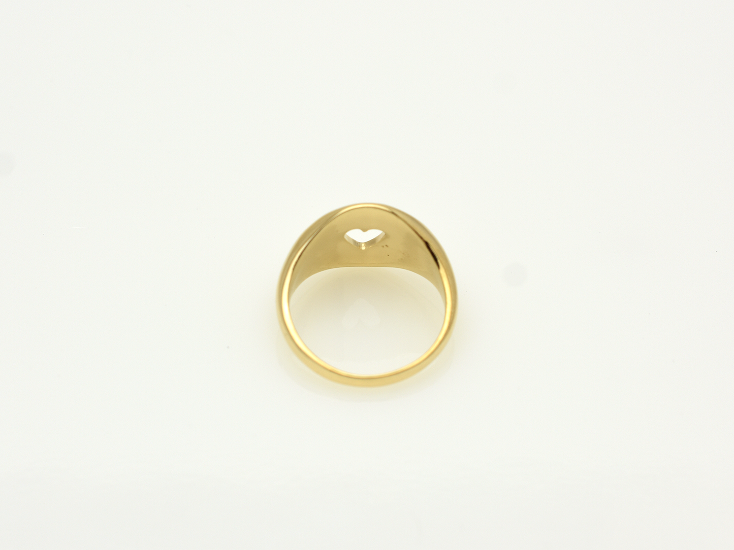 14k Gold Signet ring with a heart design