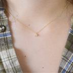 14K Diamond Prong Necklace