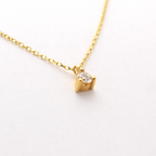 14K Diamond Prong Necklace