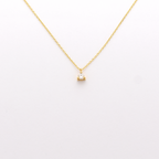 14K Diamond Prong Necklace