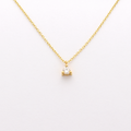 14K Diamond Prong Necklace