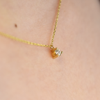 14K Diamond Prong Necklace