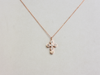 14k bezel set diamond cross for ladies - 14k yellow gold cross - 14 k white gold cross - 14 k rose gold cross - layering cross necklace - statement diamond cross - baptism cross -