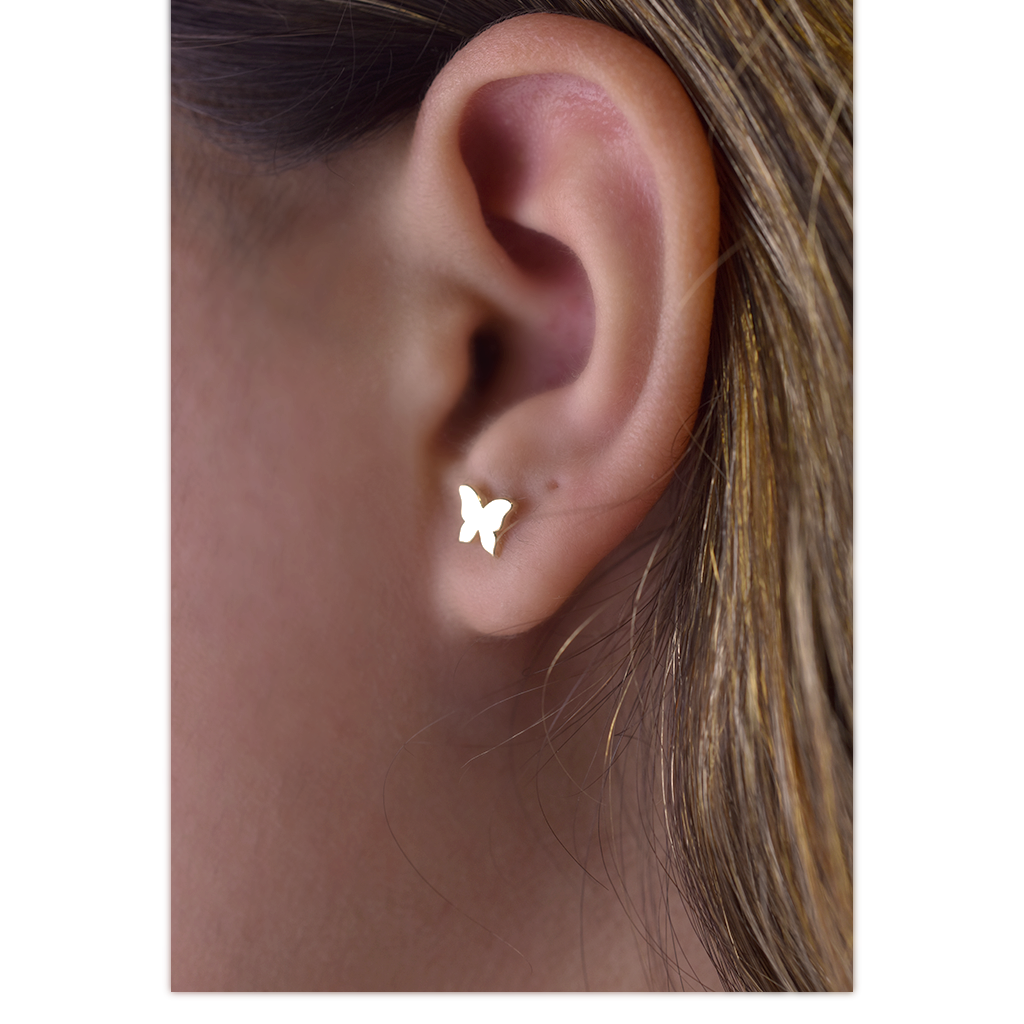 14k Butterfly Earrings