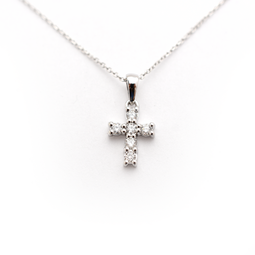 diamond cross pendant 0.20c t natural diamonds