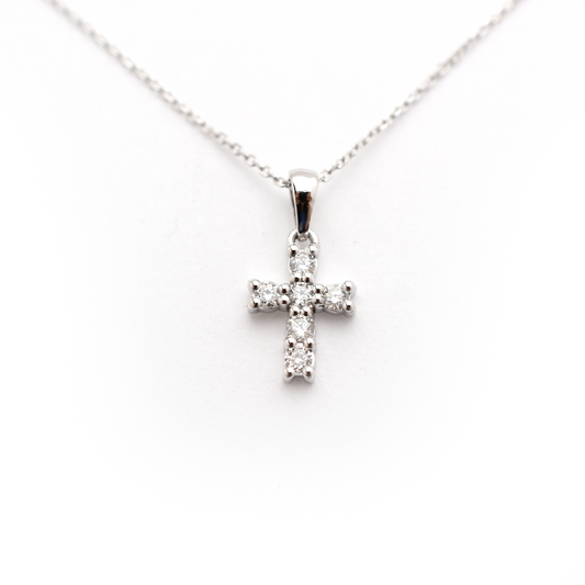 diamond cross pendant 0.20c t natural diamonds