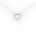 large diamond heart necklace - 1.70 carat natural diamonds