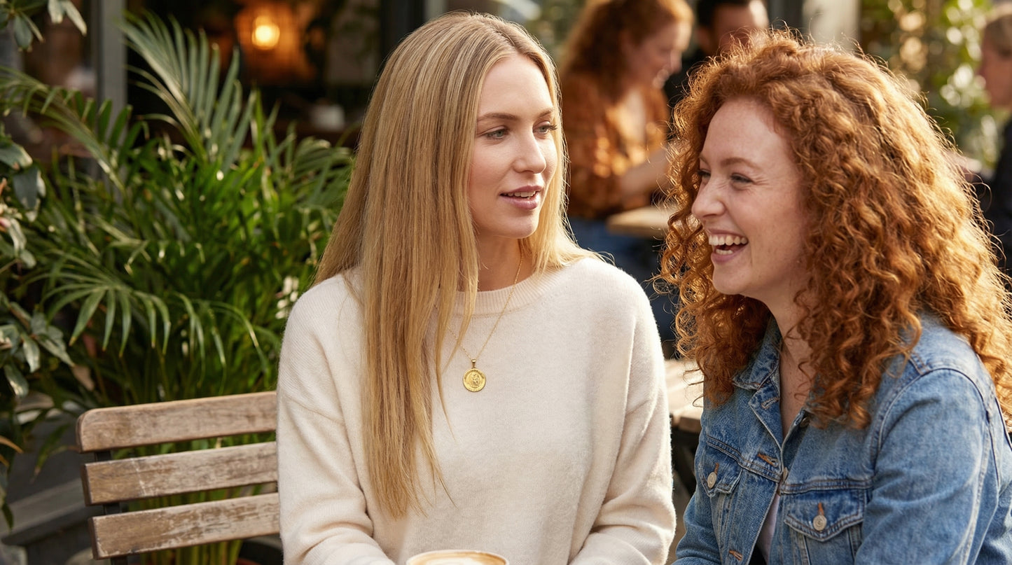 14k Gold Guardian Angel charm Necklace Religious charm