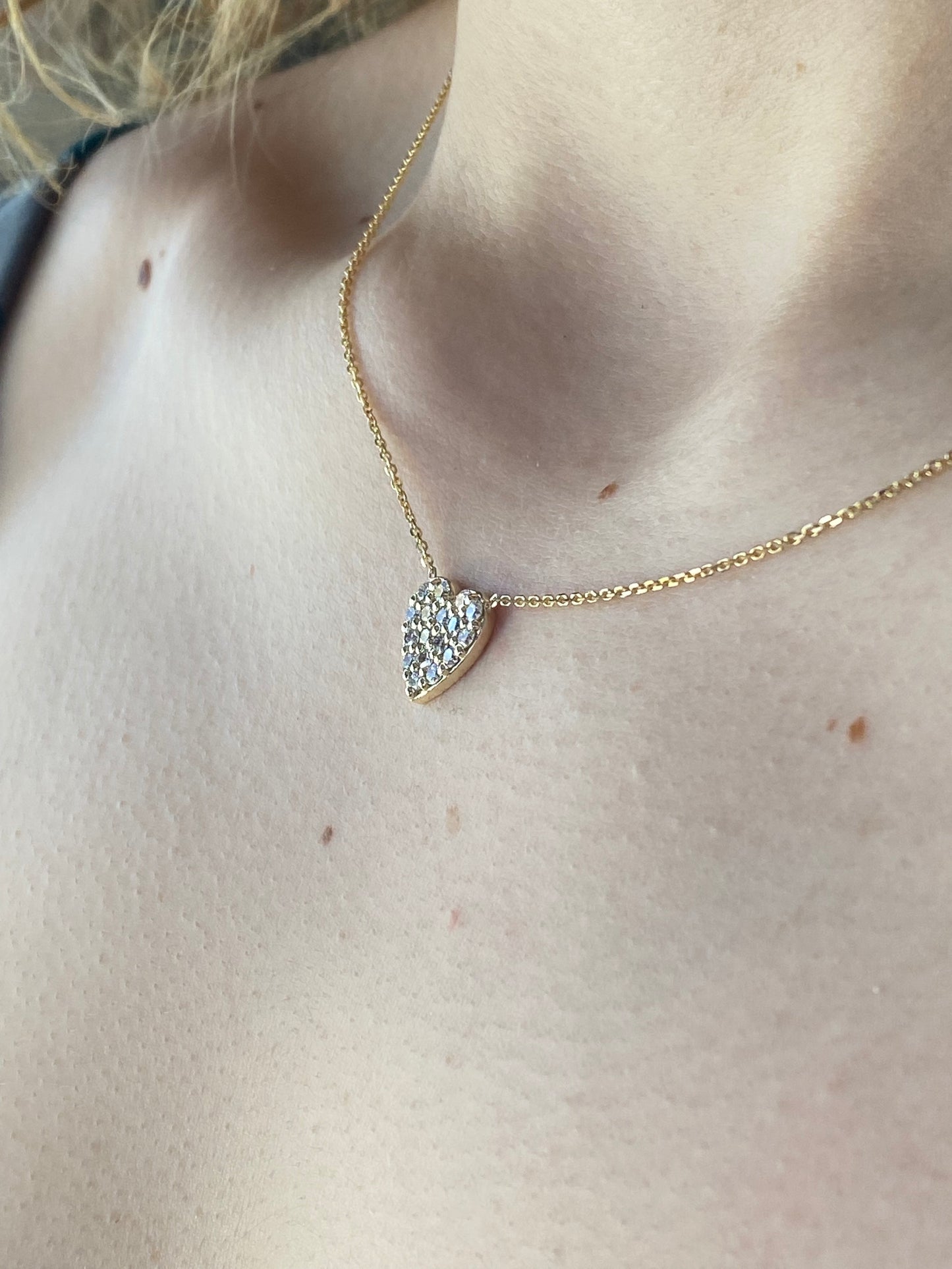 14K Diamond Heart Necklace
